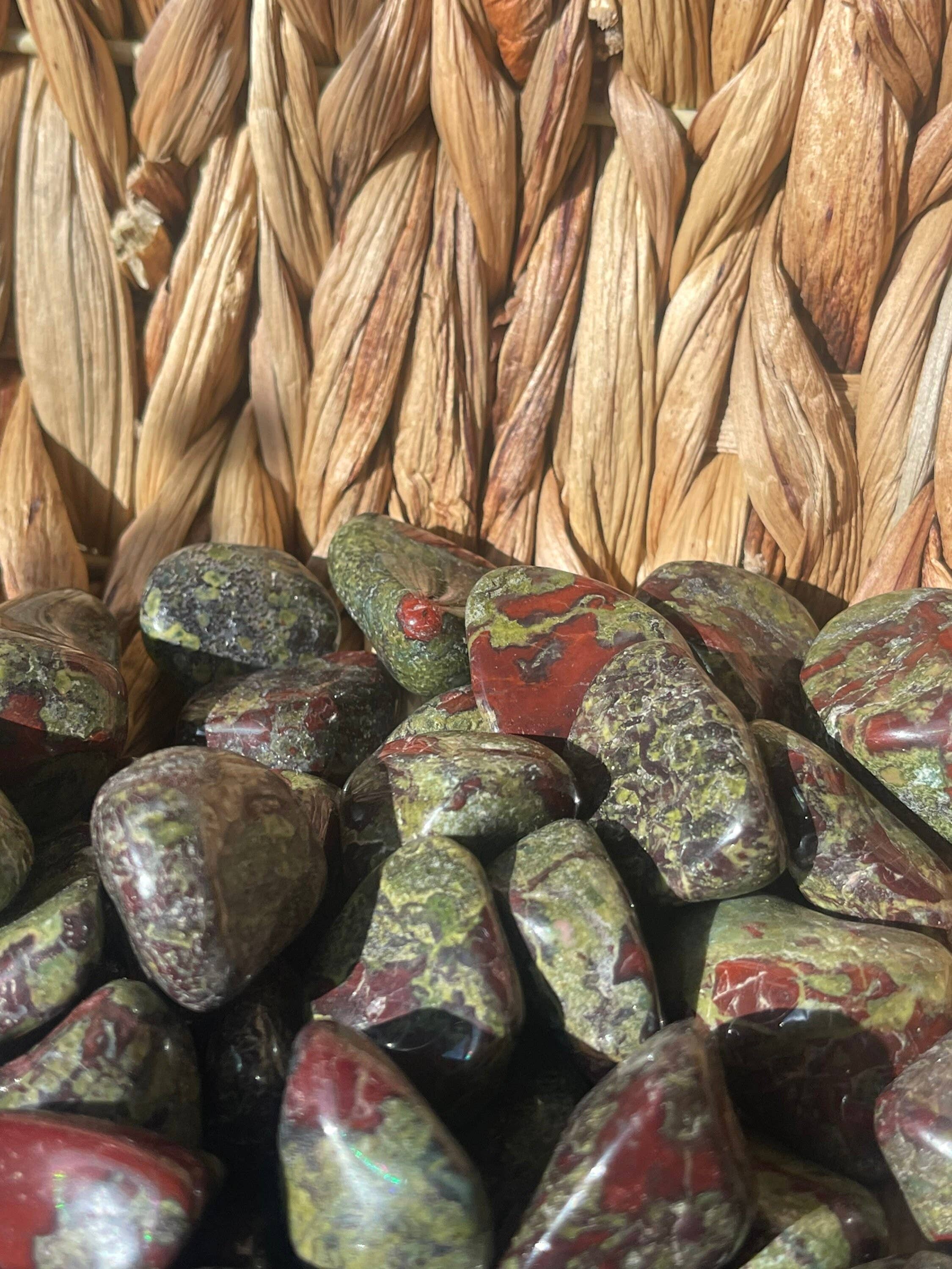 Tumbledshop - Wholesale Spiritual Stone/Crystal - Dragon Blood Jasper Stone Tumbled Crystal, Heart Chakra8