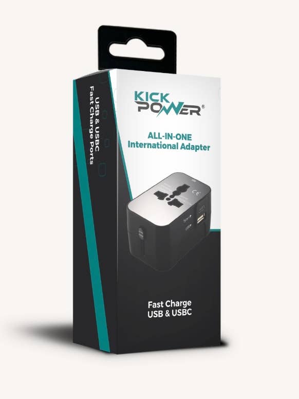 KickPOWER Dual Backup Charging Station–International Edition for wholesale by KickPOWER
