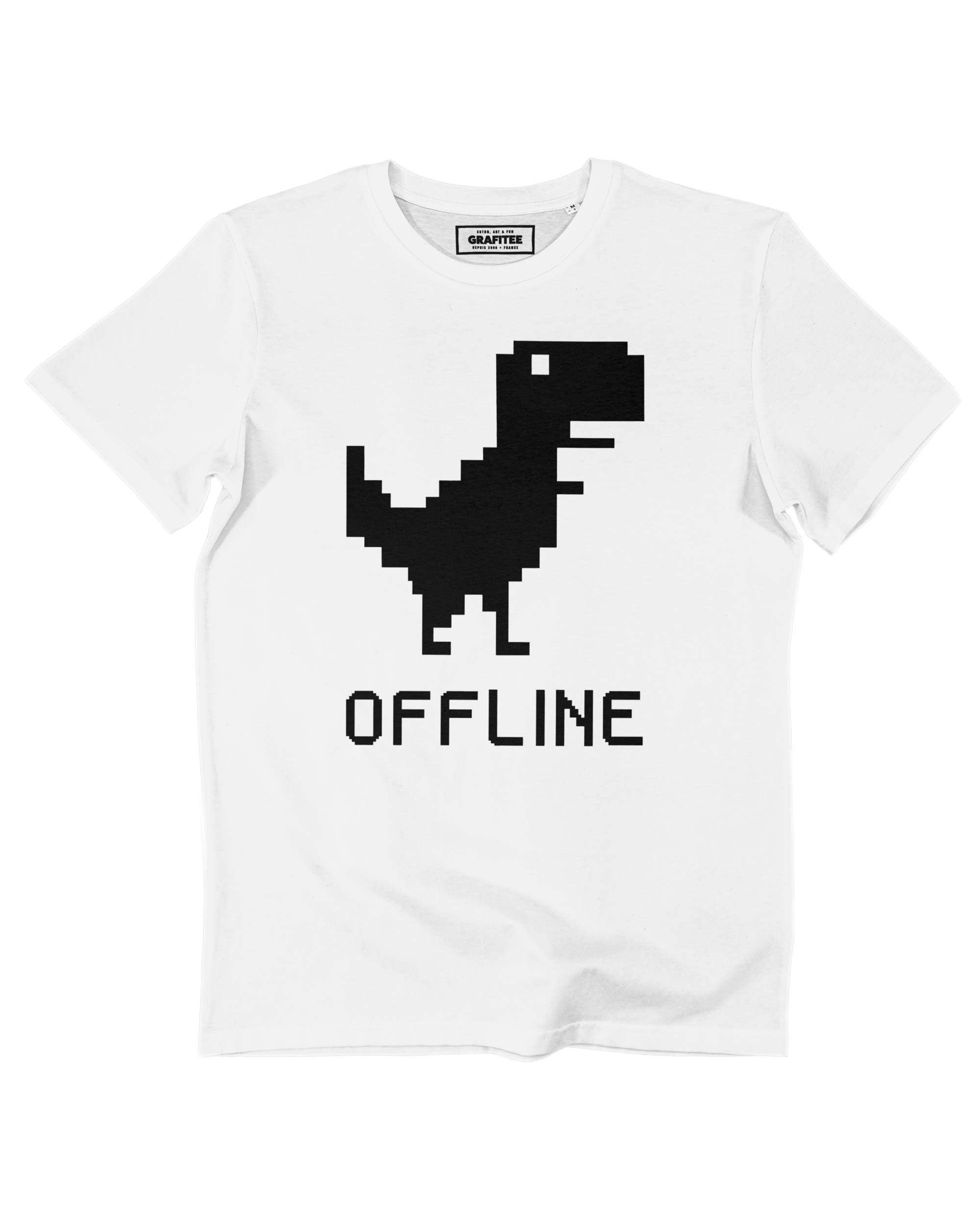 Blanco Camiseta Offline - Camiseta para fanáticos de Internet de venta al por mayor en Faire0