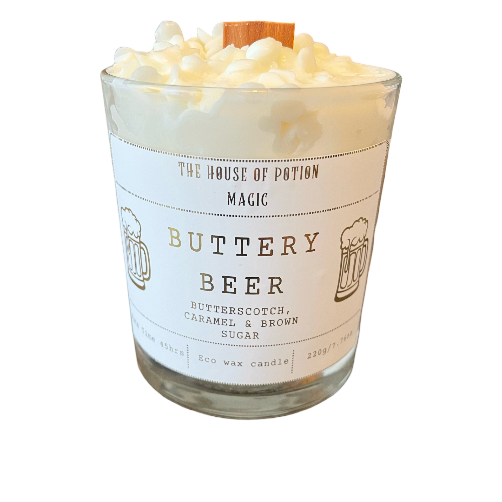 House Of Potion Magic - Wholesale Jar/Filled Candle -  Buttery Beer  candle 220g/7.760z1