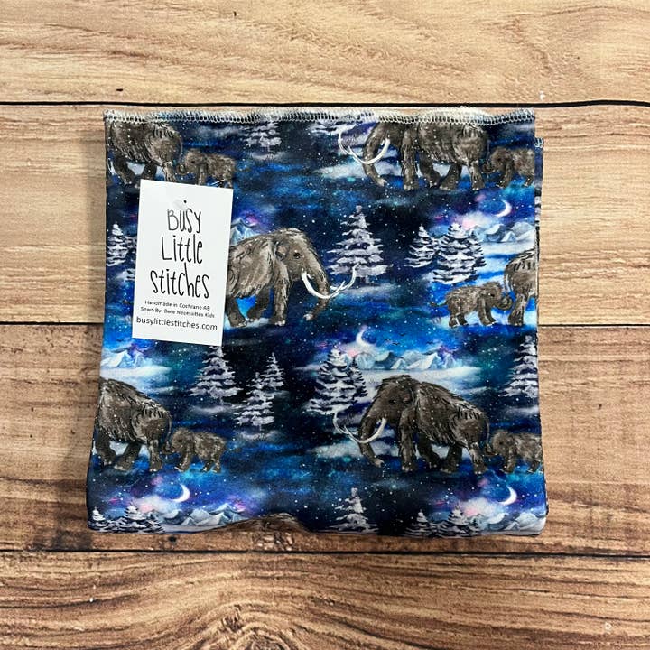 Woolly Mammoth Galaxy Toddler Blanket for wholesale by Busy Little Stitches