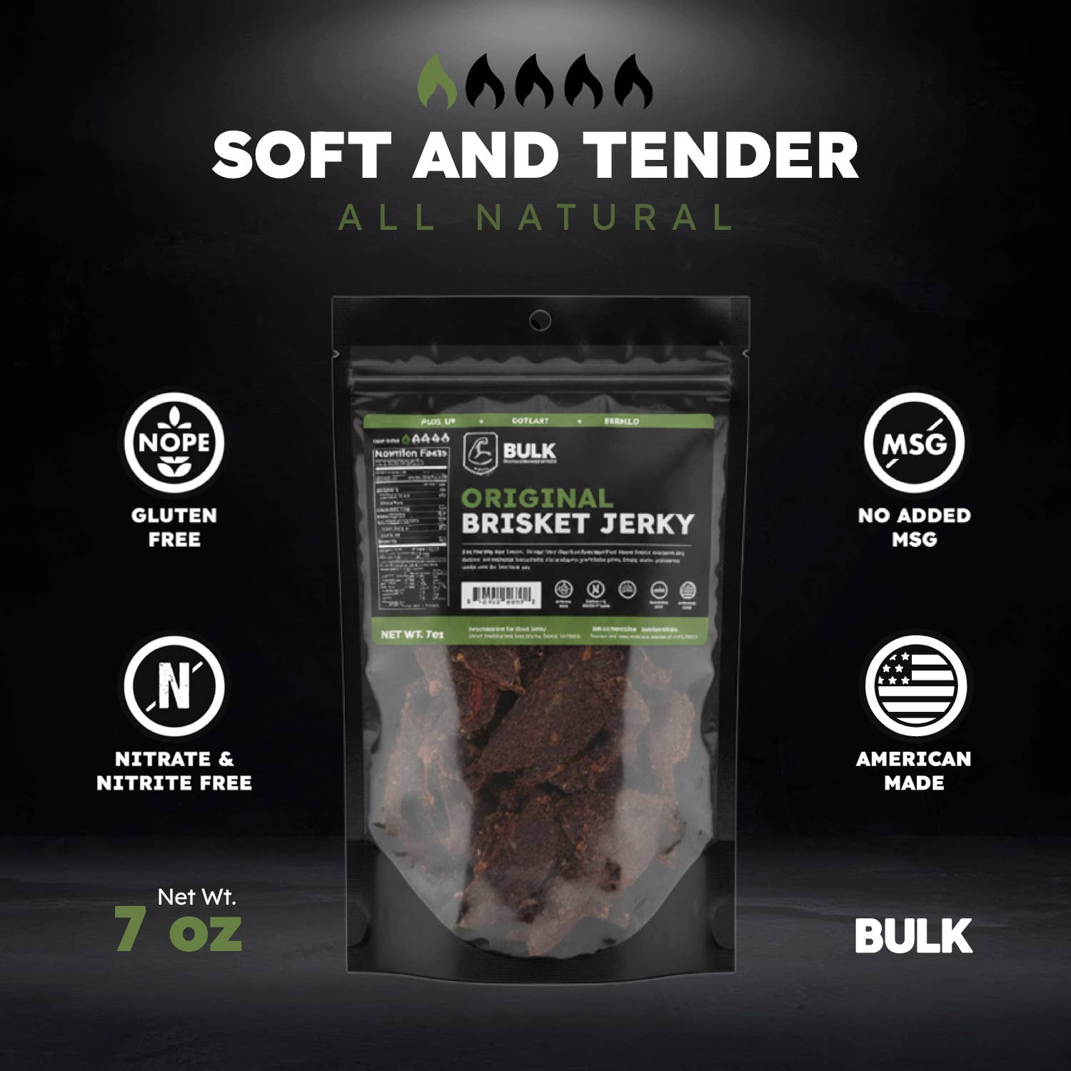BULK Jerky - Wholesale Jerky - Brisket Beef Jerky - All Natural4