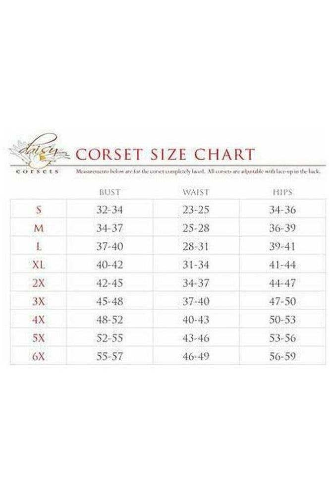 Daisy Corsets - Vente Corset – femme - Serre-ceinture corset en similicuir noir somptueux avec fermoirs1