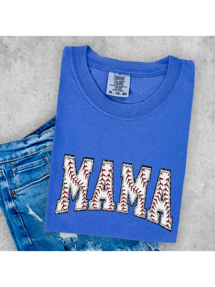 Shoppe SHC - Wholesale T-Shirt (Graphic) - Women's - Baseball Mama Comfort Color Graphic Tee