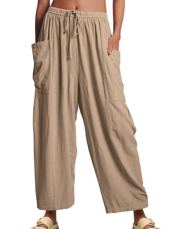 NINEXIS - Wholesale Pants - Women's - CWBLP0709_LOOSE CASUAL COTTON AND LINEN TROUSERS28