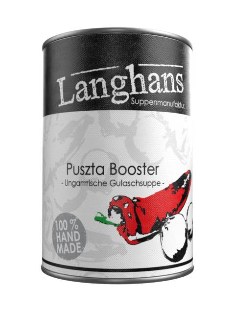 PUSZTA BOOSTER. Hungarian goulash soup for wholesale by Langhans Suppenmanufaktur