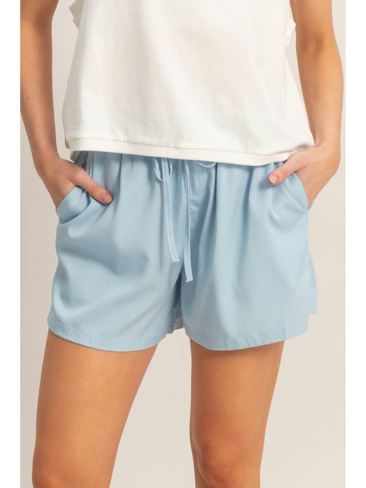 Elastic Waist Drawstring Shorts for wholesale by HYFVE