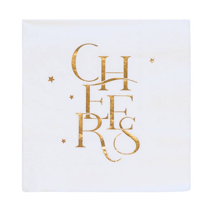 CHEERS COCKTAIL NAPKINS for wholesale by Bonjour Fête