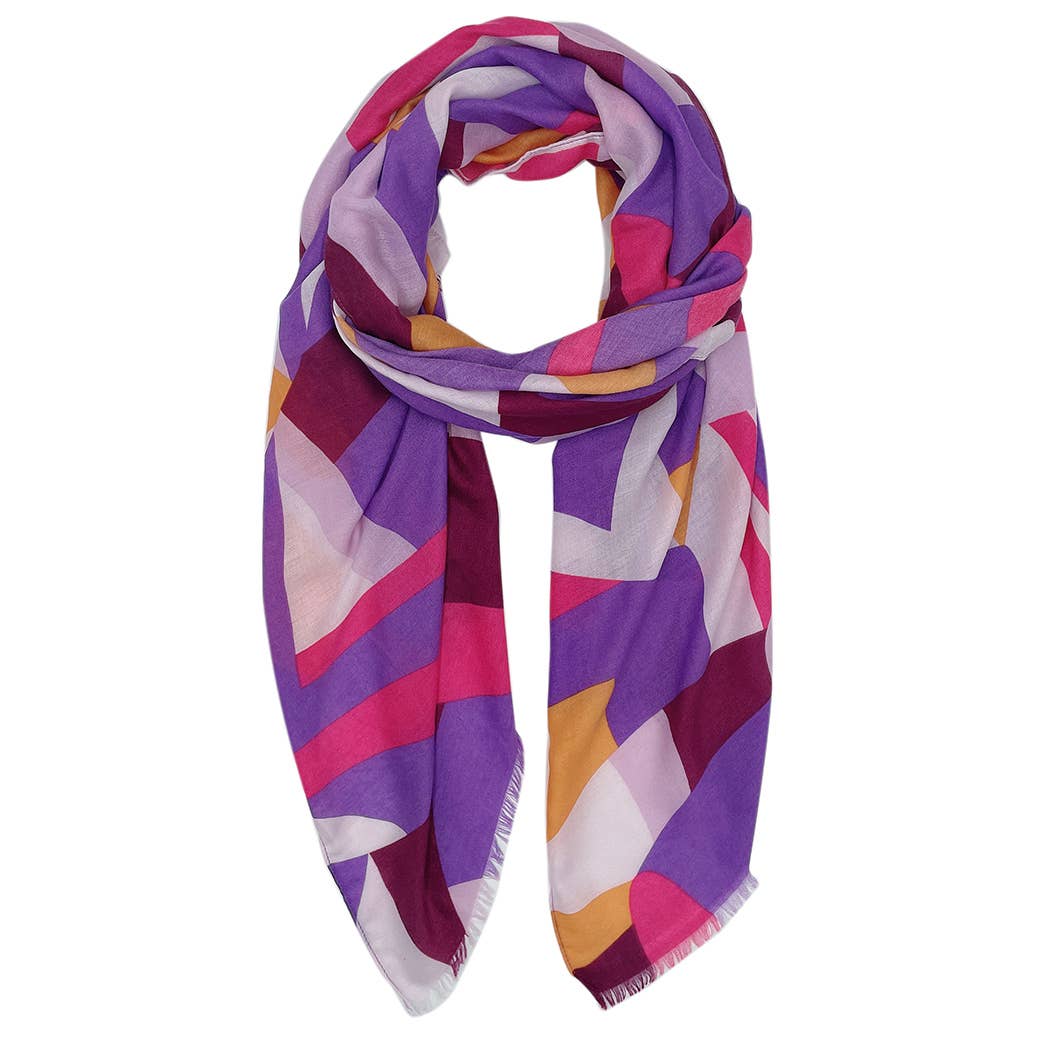 Fashion City - Wholesale Sjaal - Dames - Levendige sjaal met abstracte print2