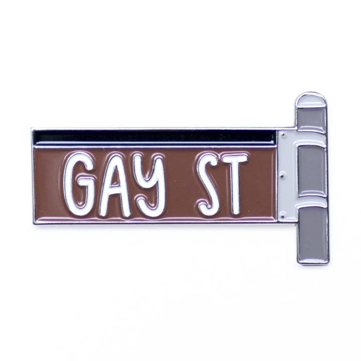 Gay Street Pin for wholesale by Rising Violet Press
