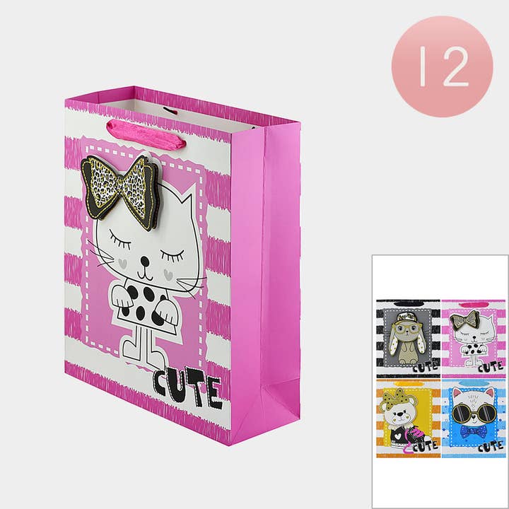 12PCS - Cute Animal Printed Gift Bags
for wholesale by Sensibling Corp.