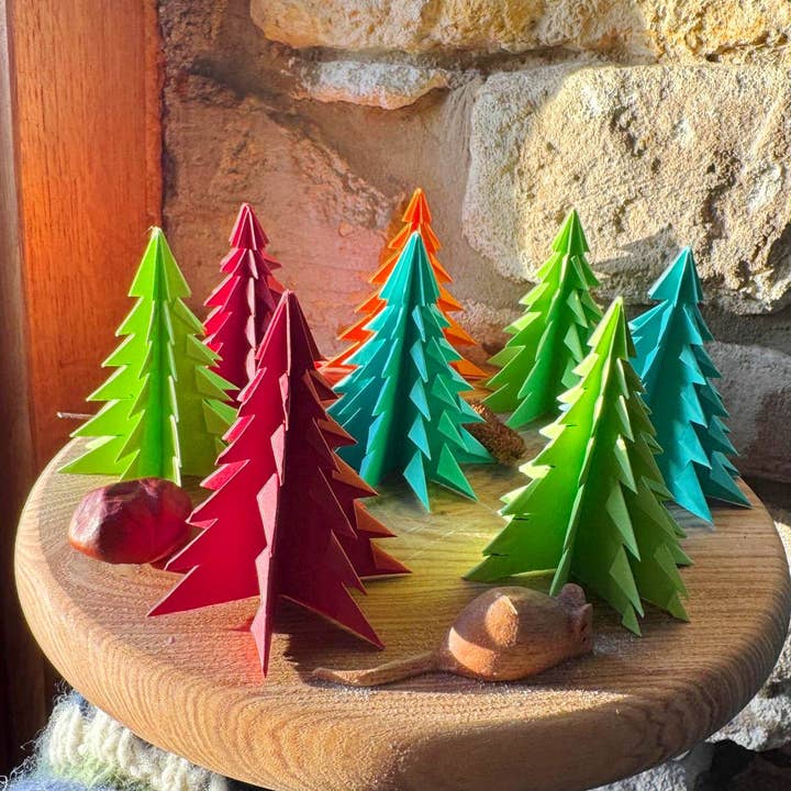 Elf Kendal Hippies – wholesale Christmas decoration – Origami Christmas tree 7cm tall, handmade by Honor Shen uk6