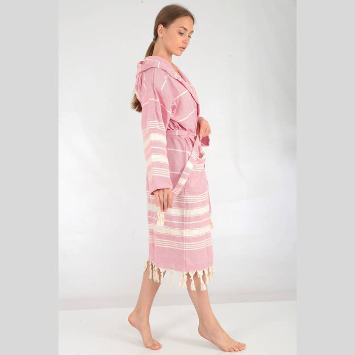 DNZ Textiel B.V. - Wholesale Robe - Women's - Trimita Sultan Hammam Bathrobe - Pink4