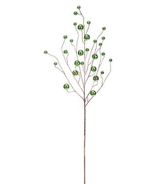 Napco - Wholesale Christmas Decoration - Spray Green Glitter Balls Item # 418940