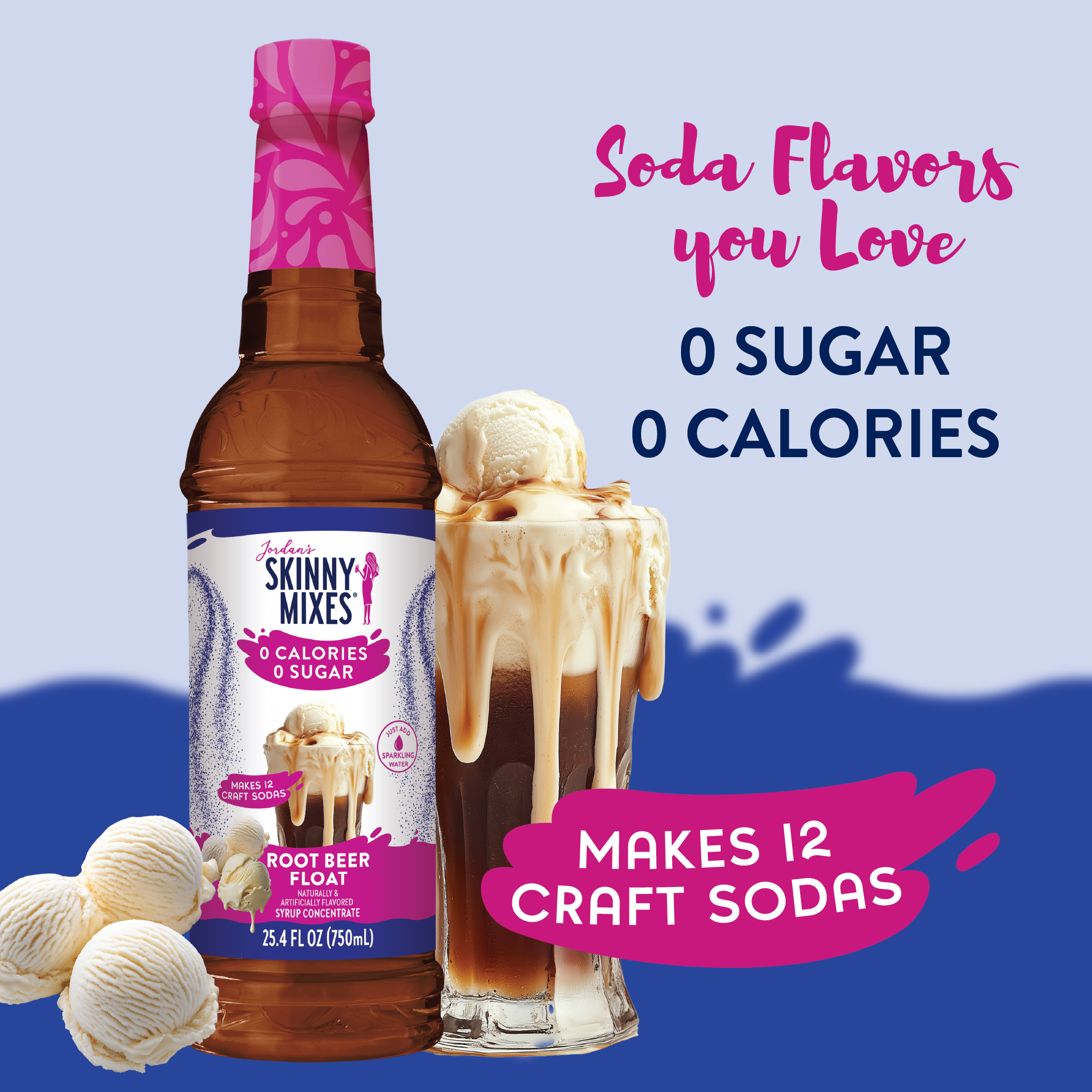 Jordan's Skinny Mixes - Wholesale Cocktail Mix/Syrup - Sugar Free Root Beer Float Syrup2