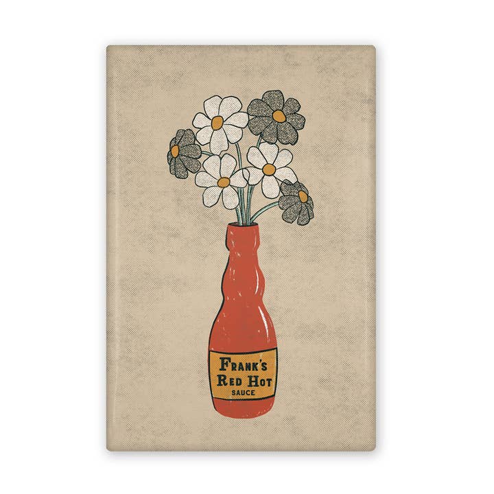 Magnet illustré sur un vase à sauce piquante avec des fleurs pour la vente par Molly Illustration