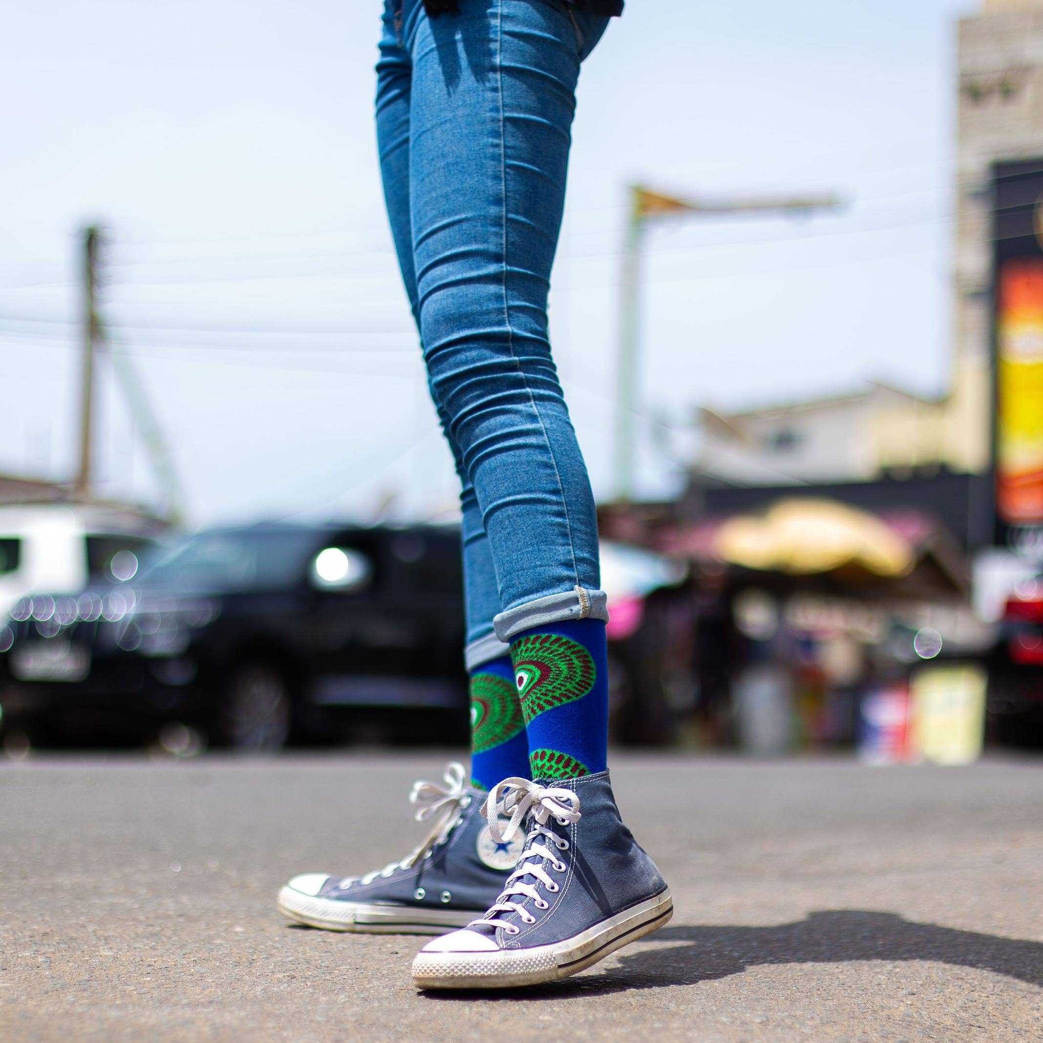 Afrisocks – wholesale Socks – Unisex – No Wahala Ankara Socks2