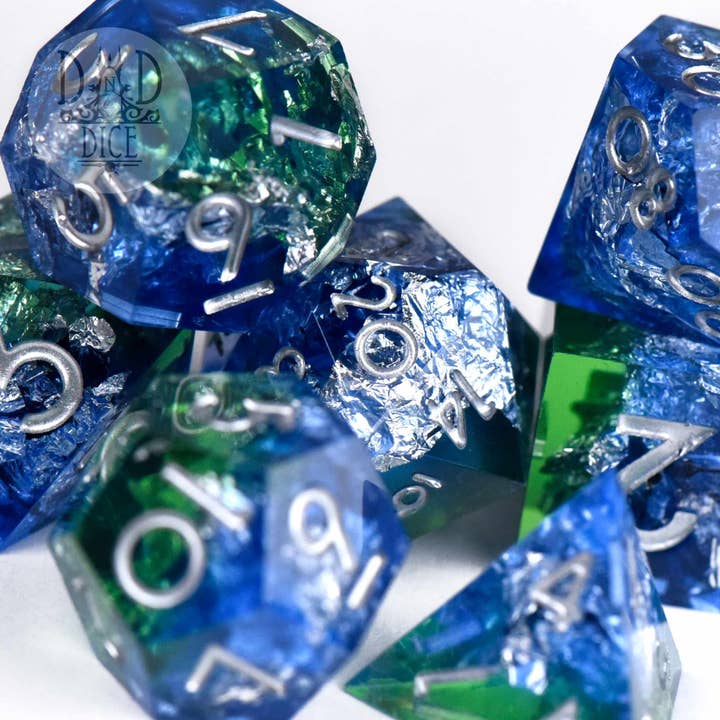 DNDDICE.COM - Wholesale Dice - Silver Shores (Handmade)1