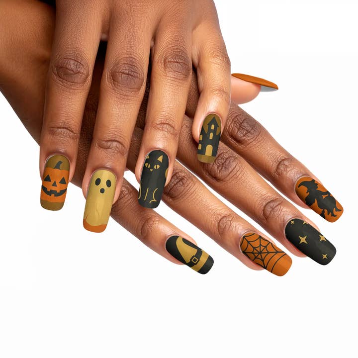 FYNE BODY - Wholesale Press-on/fake nails - Ghoul's Gold Glamour Halloween Press-On Nails57