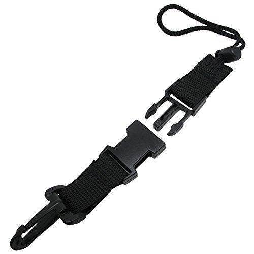 Scuba Diving Dive Black Lanyard Clip w/ Webbing Strap Quick Release Buckle for wholesale by Scuba Choice