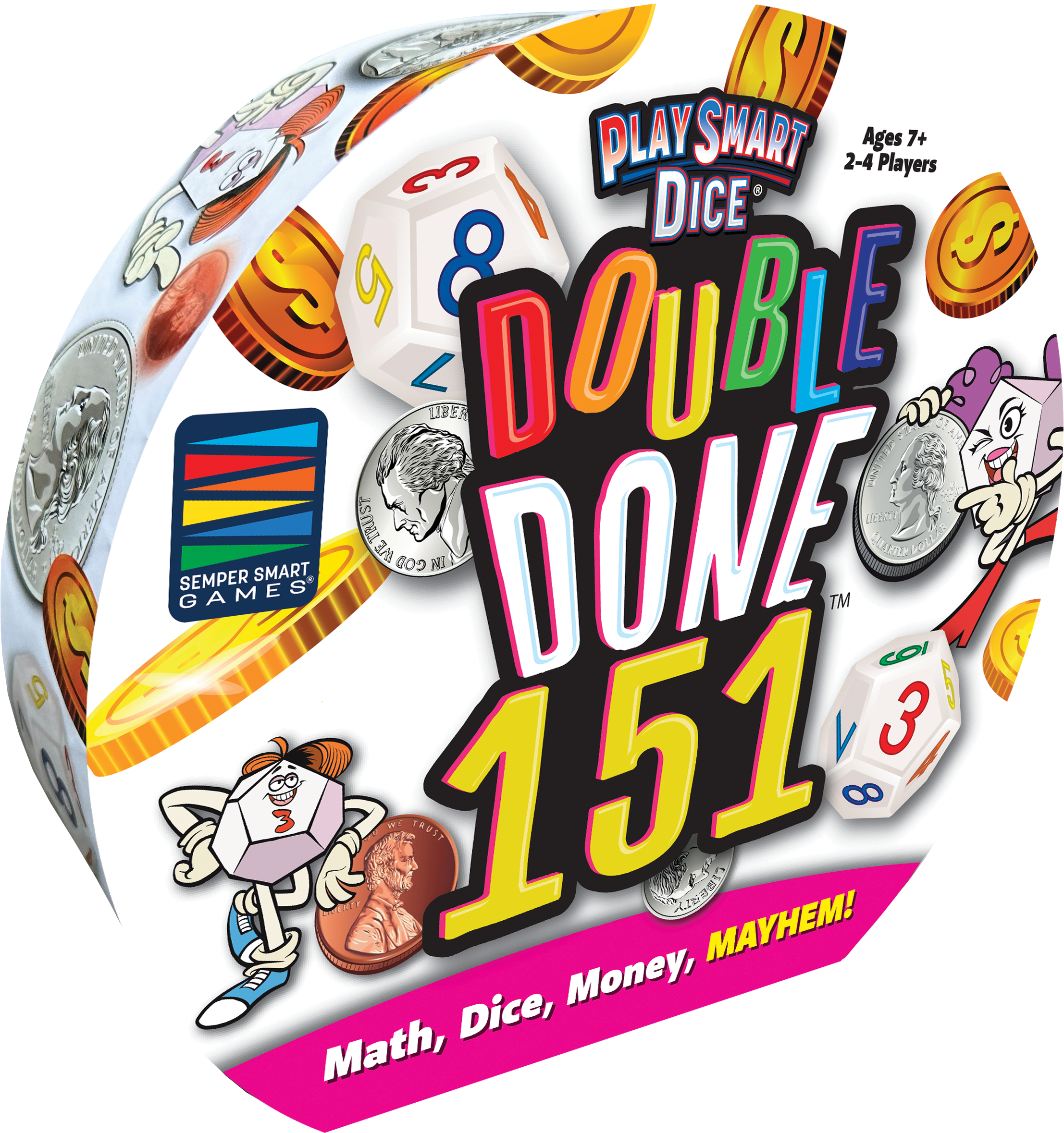 Semper Smart Games LLC - Vente Jeux de société - Double Done 151 : L'argent, les mathématiques et le chaos font rire les Who0