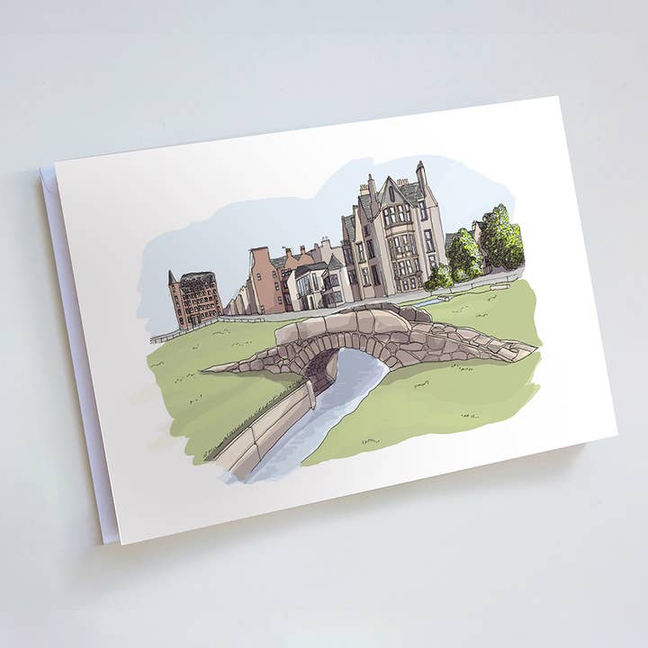 Cartão de Saudações da Ponte Swilcan de St Andrews por atacado de Turadh Design Co.