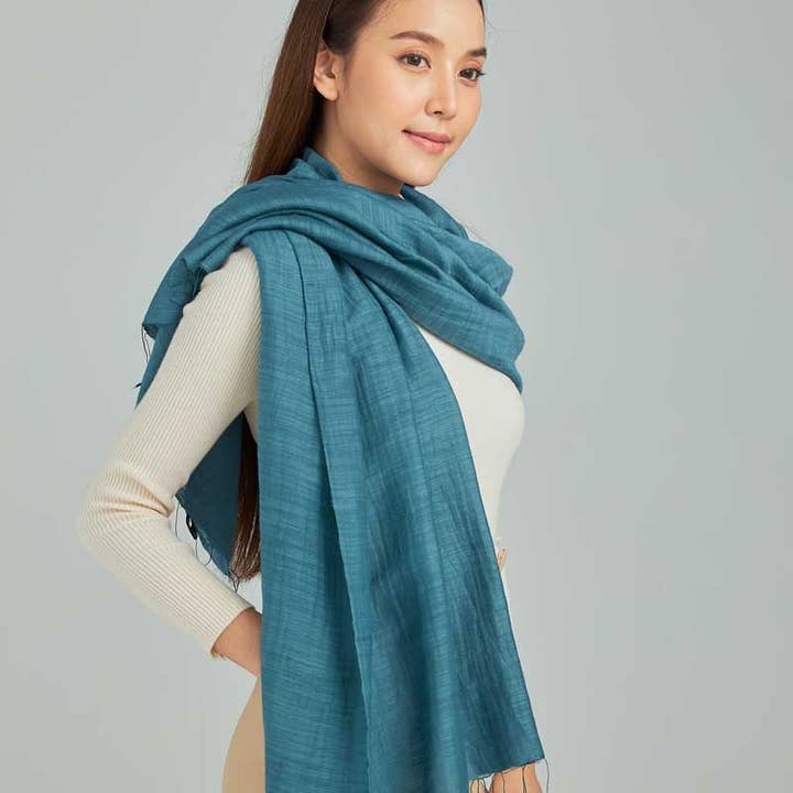 Marquet - Wholesale Scarf - Women's - Silk and Cotton Fair Trade Shawl - Summer, Spring, Fall