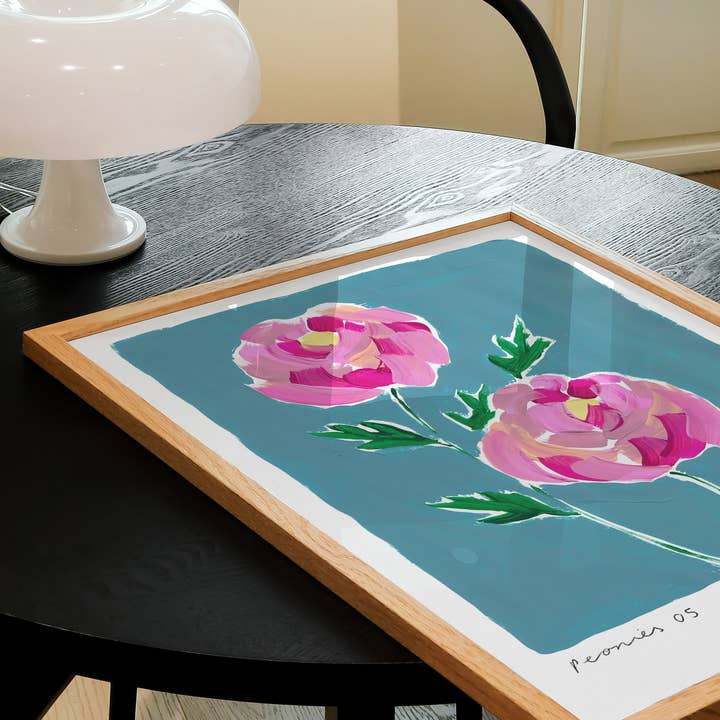 Peonies Art Print for wholesale by Natalie Cass Art