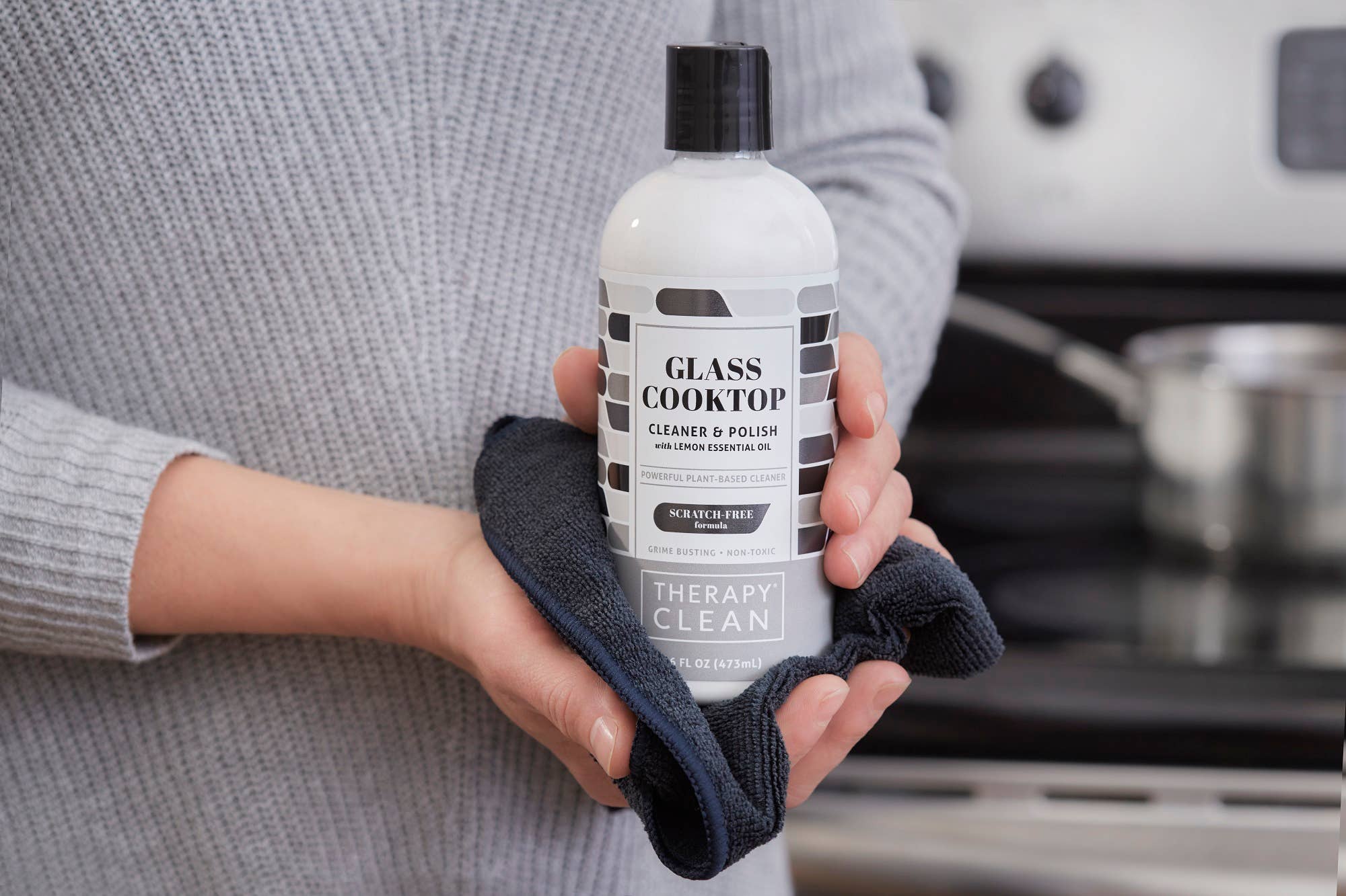 Therapy Clean - Vendita all'ingrosso Detergenti vetri - Detergente e lucidante per piano cottura in vetro, 16 oz6