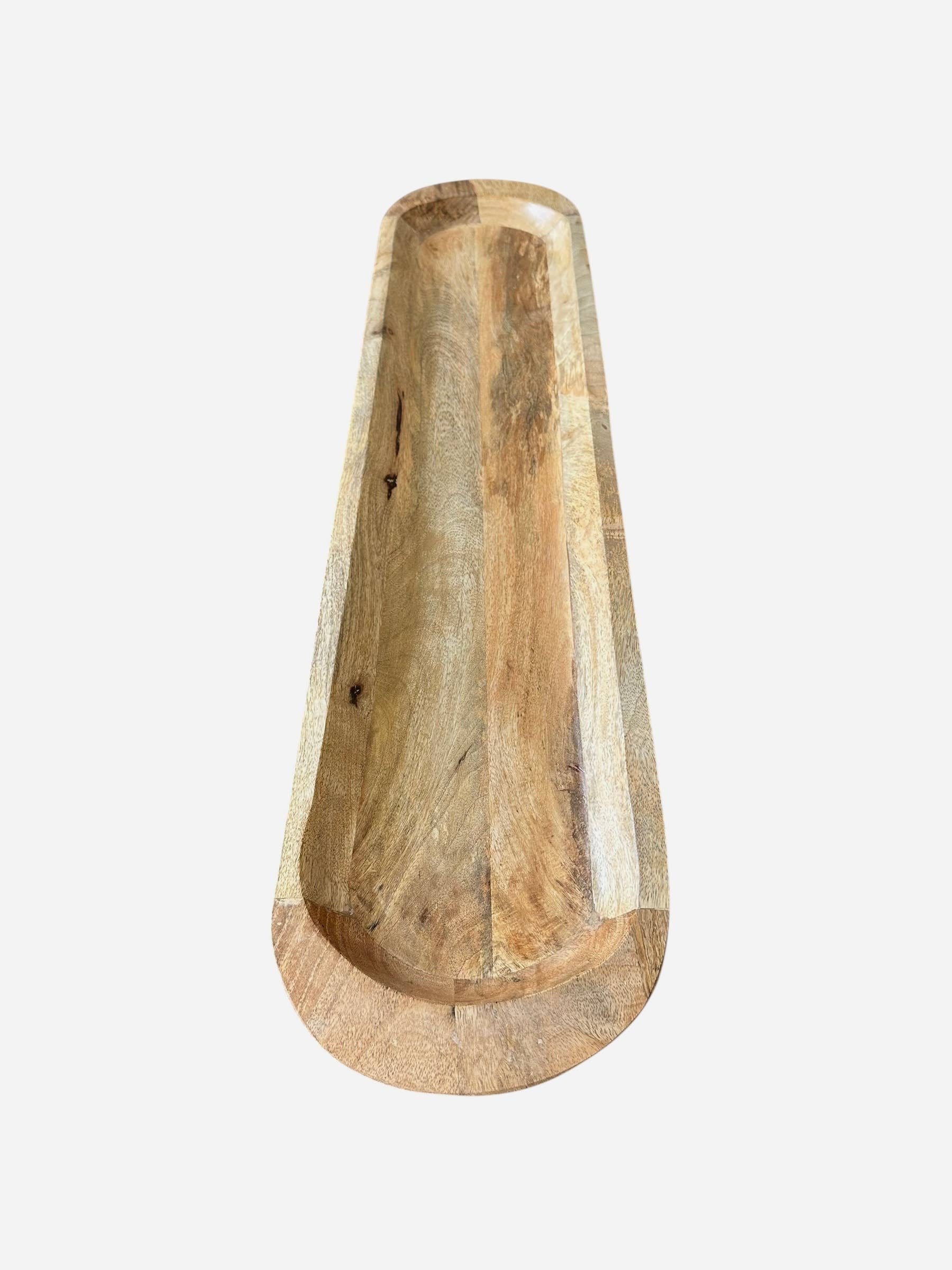 My Grounded Living - Vente Assiettes/plats/bols de décoration - Bol à pâte en bois de manguier sculpté à la main | Centre de table 40x95