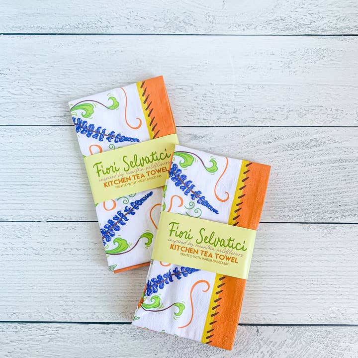 Corvidae drawings & designs - Wholesale Tea Towel - Fiori Wildflower Kitchen Tea Towel5