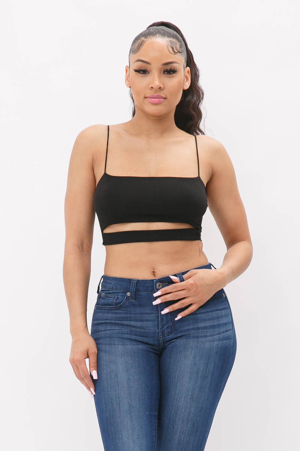 Julia by LoveJ - Wholesale Knit Top - Women's - Front Cutout Detail Crop Top20