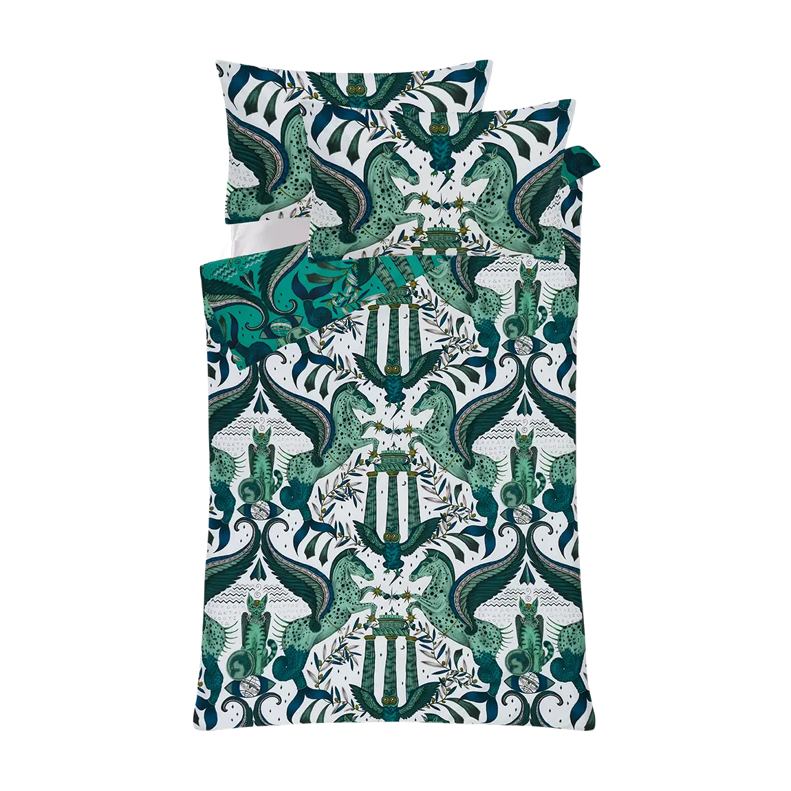 Peacock White Odyssey Bedding Set - UK/EU Sizing for wholesale on Faire1