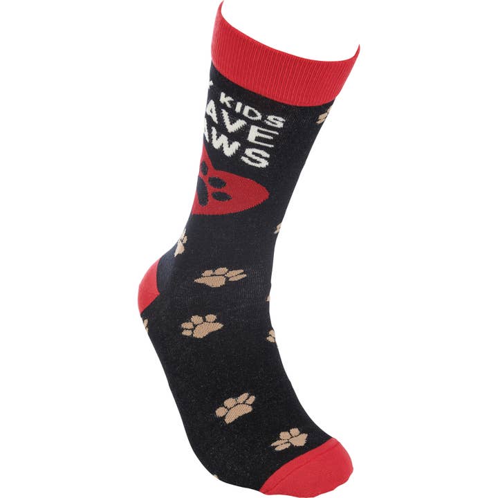 Primitives by Kathy - Wholesale Socks - Unisex - My Kids Have Paws Socks