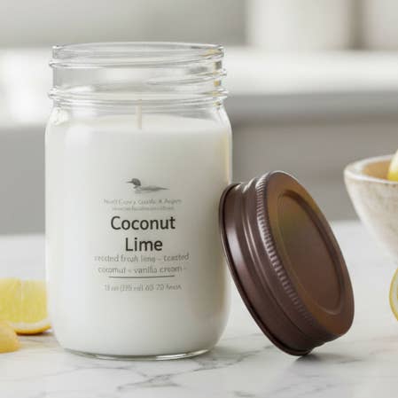 Coconut Lime - 12 oz Soy Wax Candle for wholesale by North Country Candle