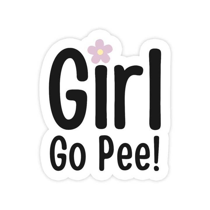 Sticker Bull – Adesivo por atacado – Autocolante Menina Go Pee Funny Lembrete, Autocolante Vinil Impermeável
