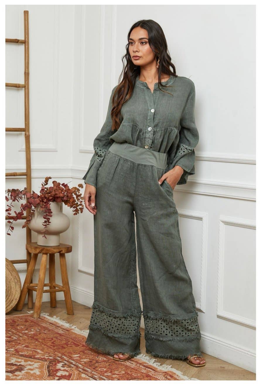 LÉA & LUC - Vendita all'ingrosso Pantalone - Donna - Pantaloni in 100% Lino RIF. 3049011