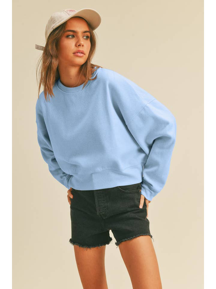 Honestee - Wholesale Sweatshirt - Women's - Blank Short Cropped Long Sleeve Sweatshirt20