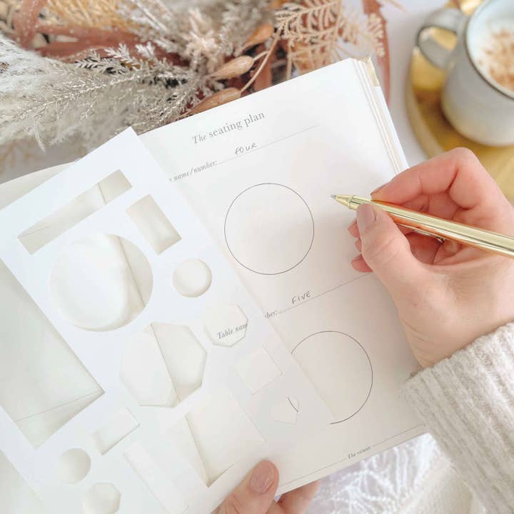 Blush And Gold – wholesale Planner – NEW - Ivory Cloth Wedding Planner Book with Gold Foil and Gi