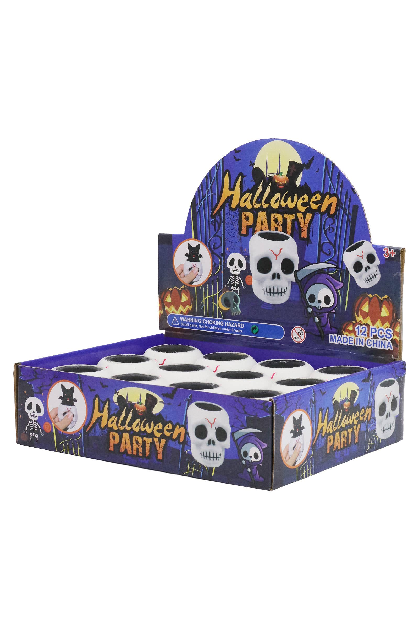 AS SHOWN Skull Bat Pop-up Halloween Squishy Toy for wholesale on Faire1