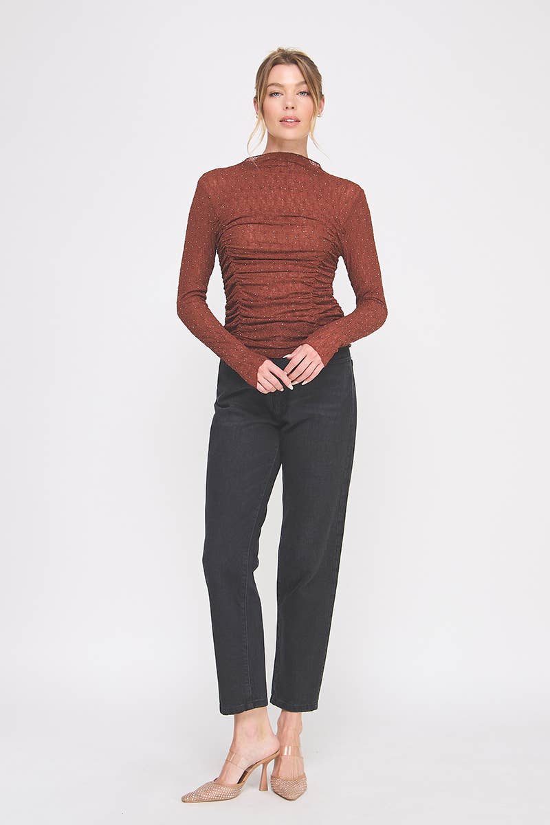 Allie Rose - Wholesale Blouse - Women's - Embellished lace Long Sleeve top7