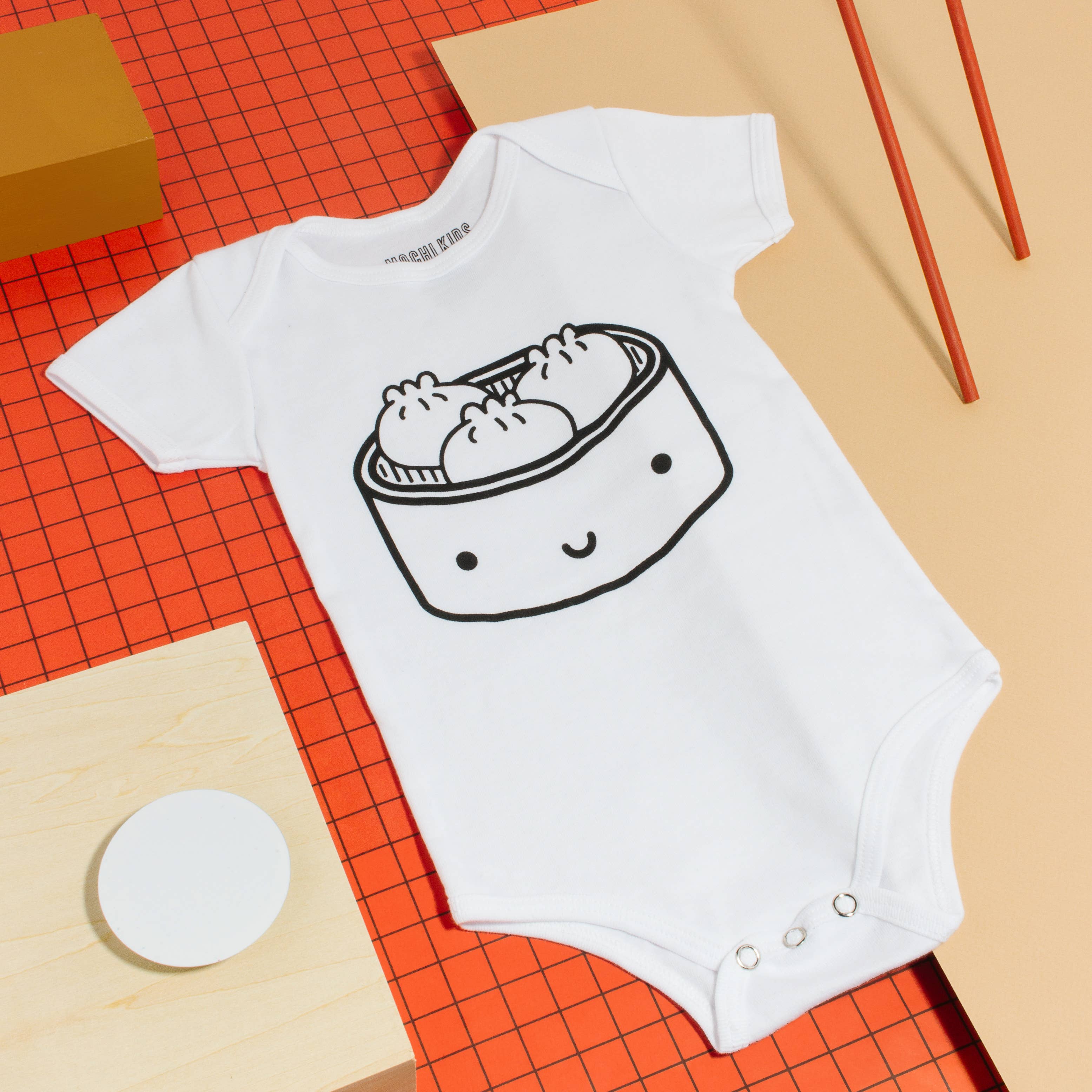 Mochi Kids - Vente Body (sans pieds) – bébé - Body illustré Kawaii Dumpling