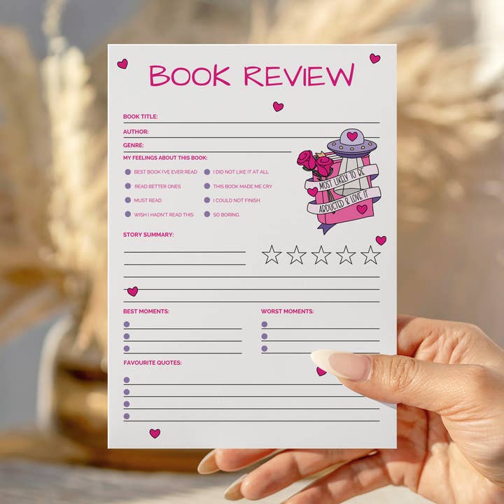 Most likely to be abducted and love it Book Review Notepad for wholesale by Peachi Lane
