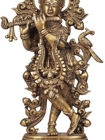 Murali Krishna | Handgemacht | |Messingskulptur für den Großhandel von Exotic India Art