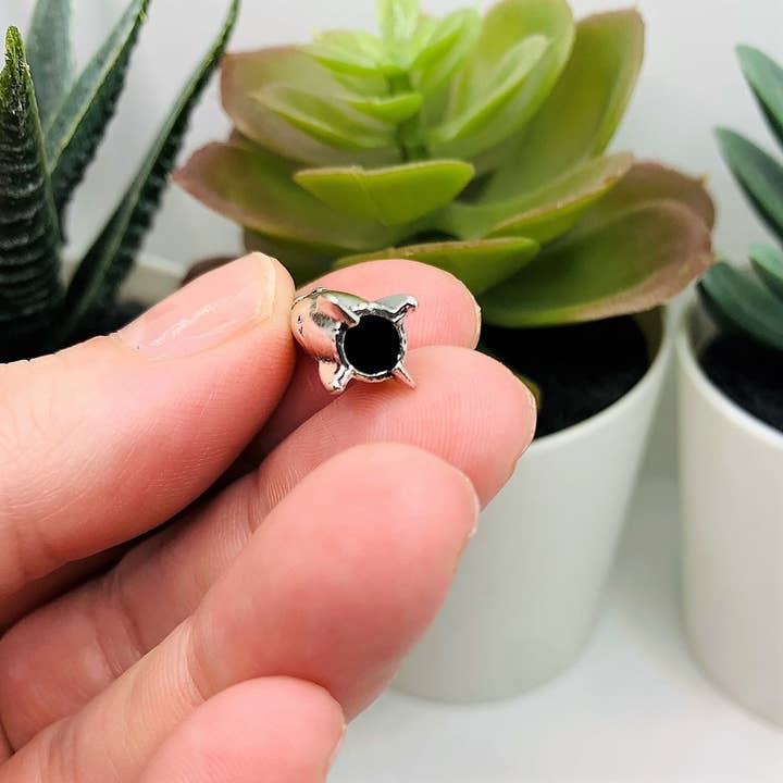 Guerrilla Charm - Wholesale Individual Charm/Pendant - Silver Rocket Ship Charms, 24x9.5mm2