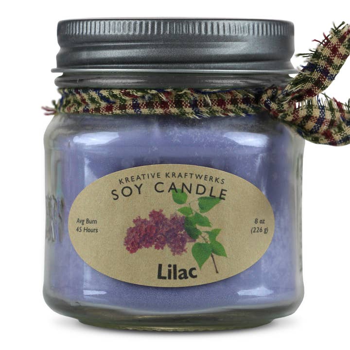 Lilac Soy Candle for wholesale by Kreative Kraftwerks
