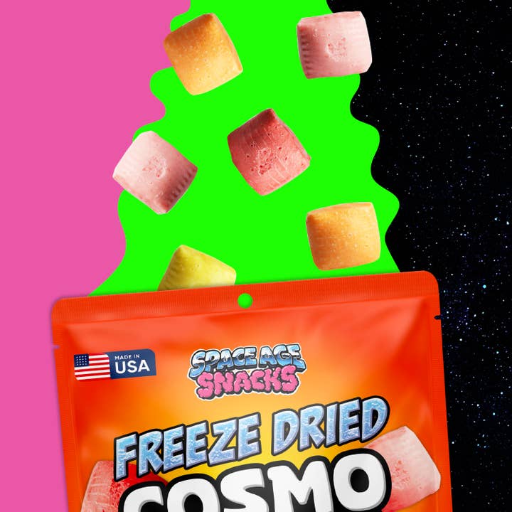 Space Age Snacks - Wholesale Hard Candy - Cosmo Cubes Freeze Dried Candy 1.3 Ounce1