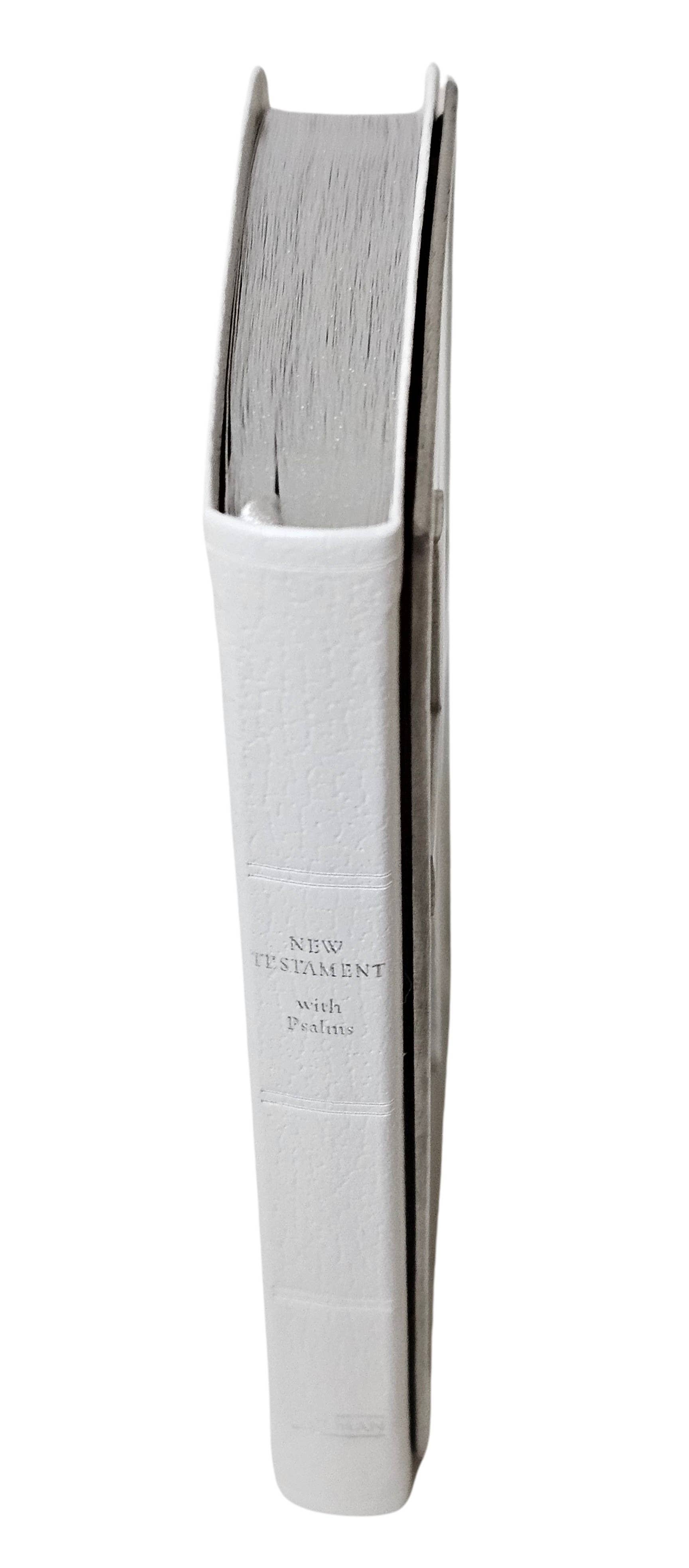 Corbell Silver - Wholesale Bible Cover - White Child's Size New Testament Bible With Engravable Pewter Cross Cover SKU:Bible11 White1