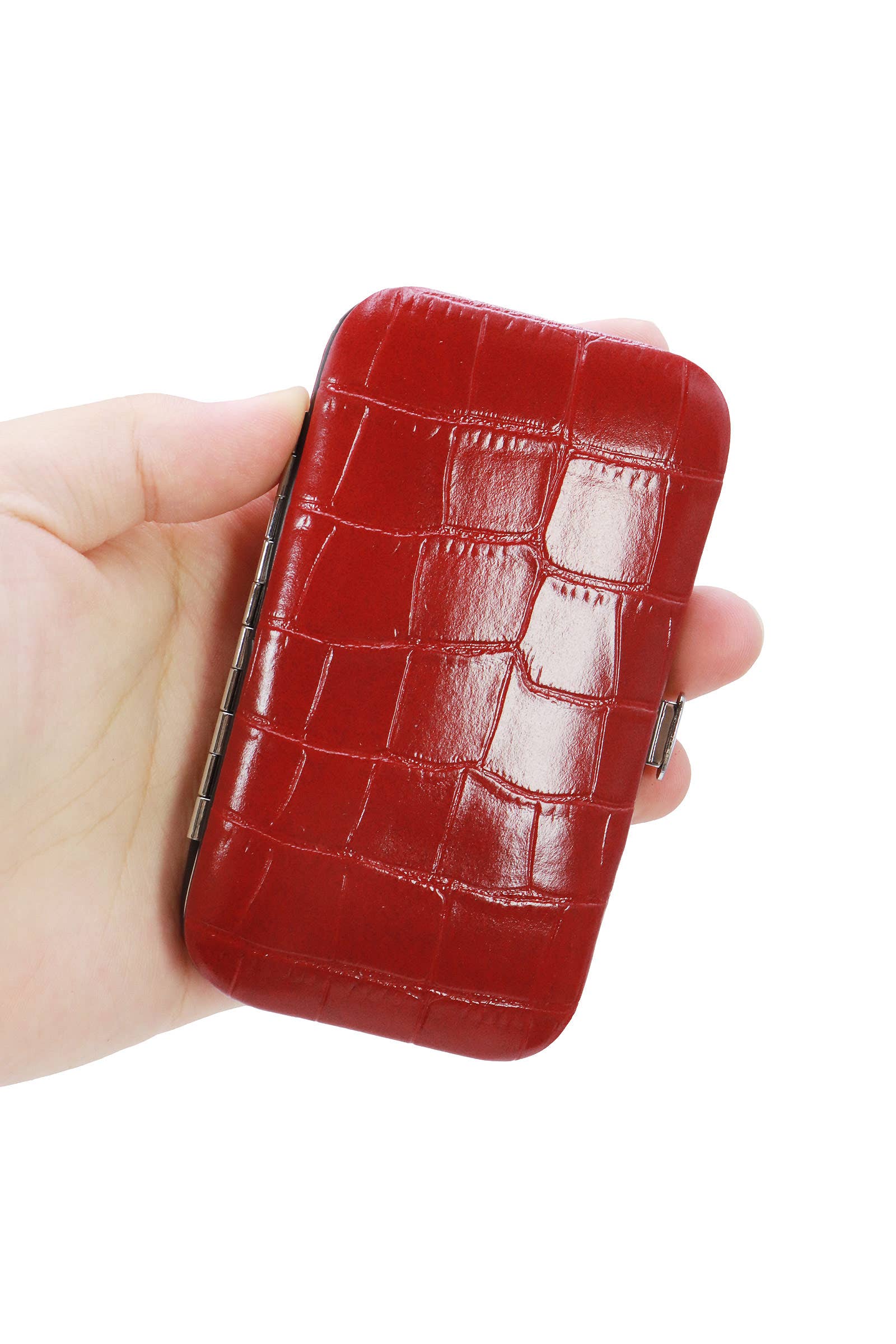 ASSORTED Faux Crocodile Leather 7-pcs Nailcare Kit for wholesale on Faire6