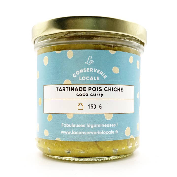 La Conserverie Locale - Wholesale Shelf Stable Prepared Meal - Organic Chickpea Coconut Curry Spread 150g0